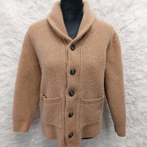 Everlane Women's Beige 100% Wool Cardigan Chunky Sweater Size L